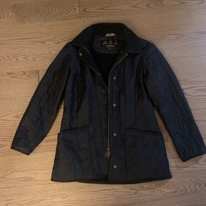 Black Barbour calvary polarquilt jacket, fleece lined, very good condition